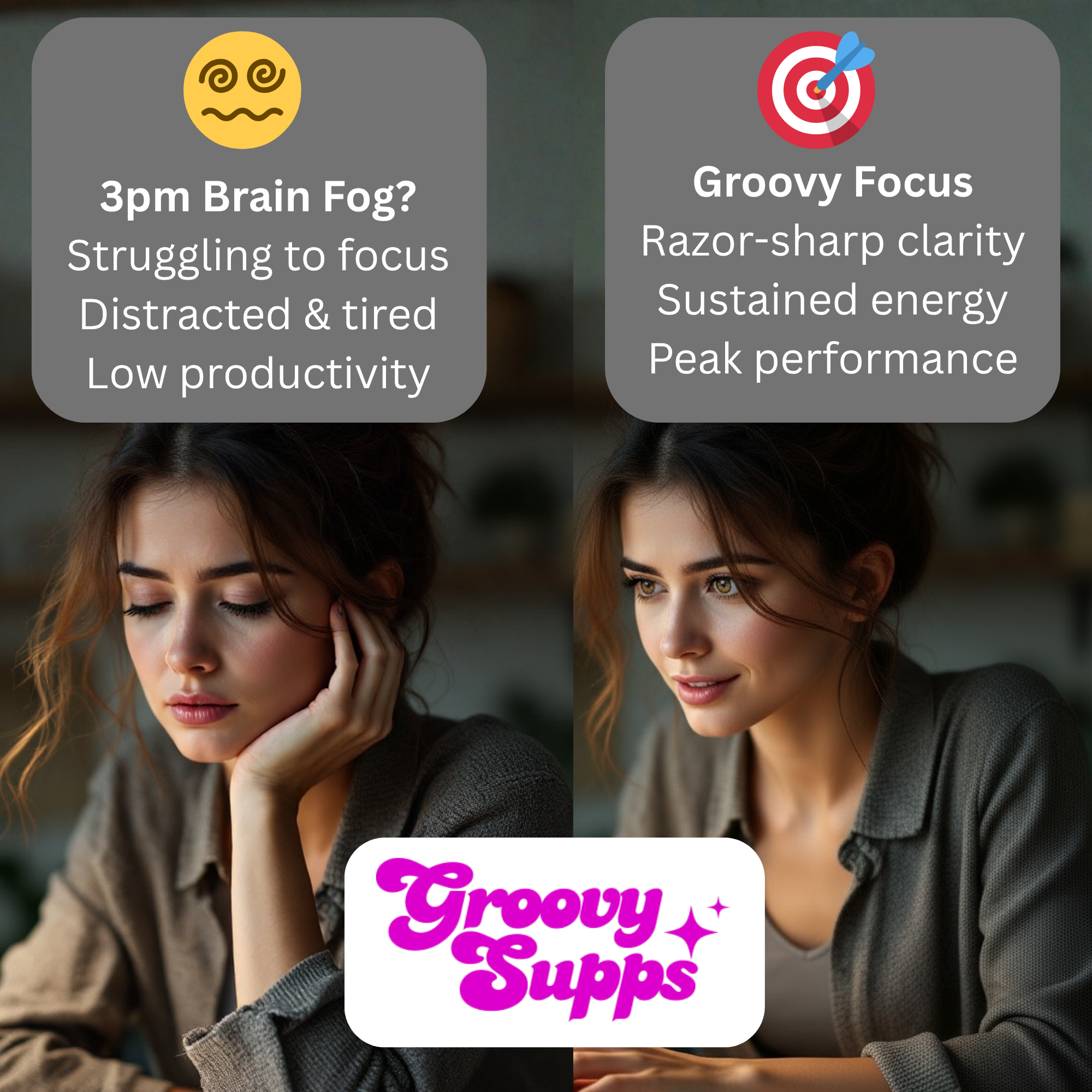 Groovy Focus Lion's Mane Citicoline L-Theanine Complex