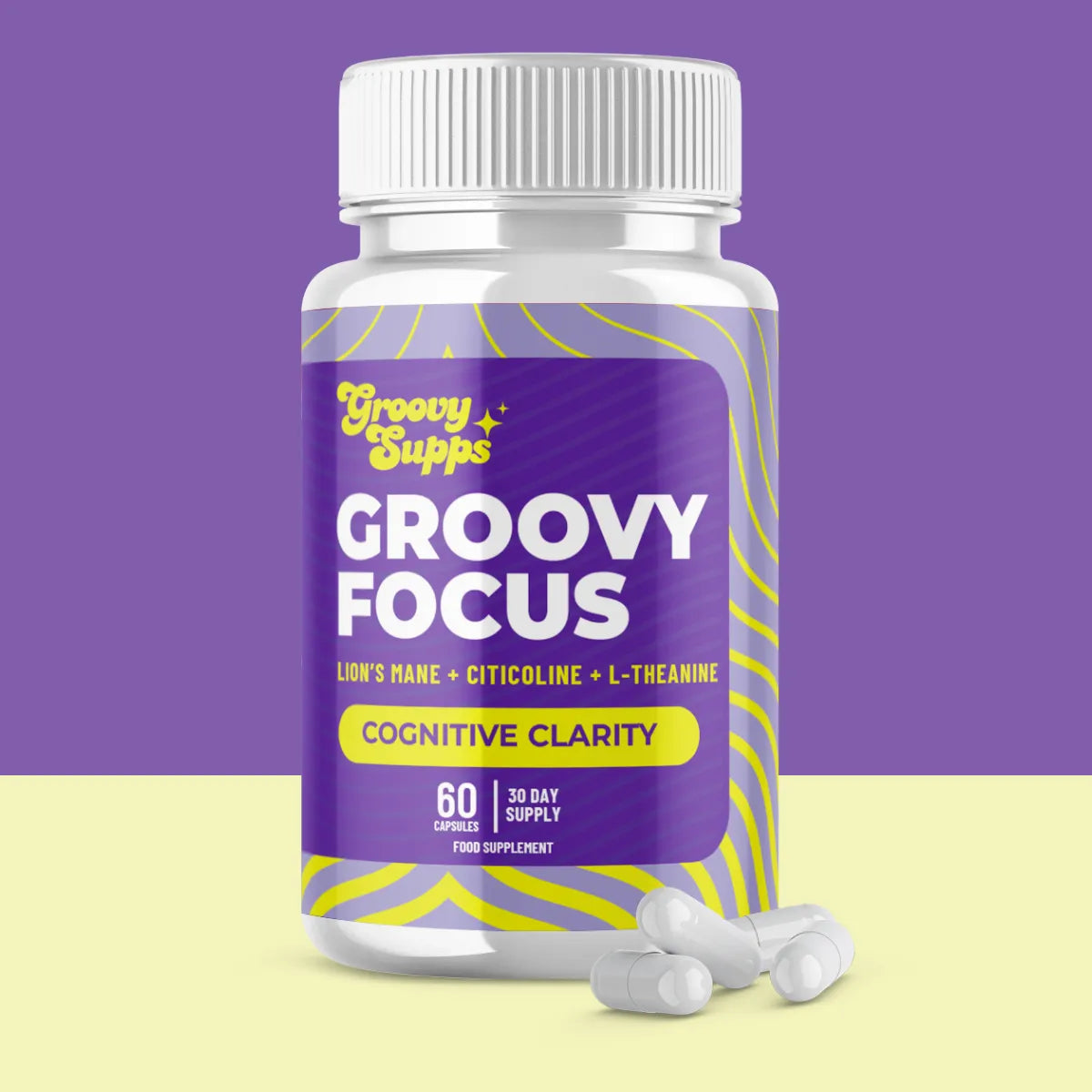 Groovy Focus Lion's Mane Citicoline L-Theanine Complex