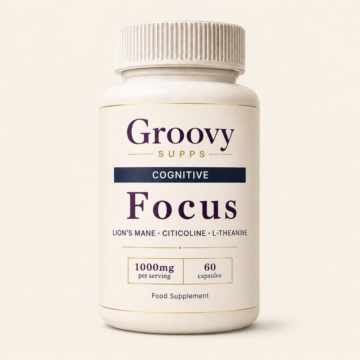 Groovy Focus Lion's Mane Citicoline L-Theanine Complex